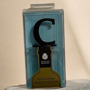 🥶Wine Stopper~Monogram “C” (NWT!)
